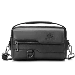 Men's Cross Shoulder Bag Husband Small Crossbody Bags for Man 2025 PU Leather Fashion Sling Messenger Mobile Bags Male Handbag