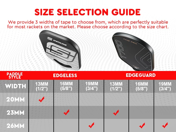 Paddle Head Edge Guard - Pickleball Paddle Protection Tape-Pickleball Lead Tape-No Wrinkling-Black Colour-2 Units Pack Accessory