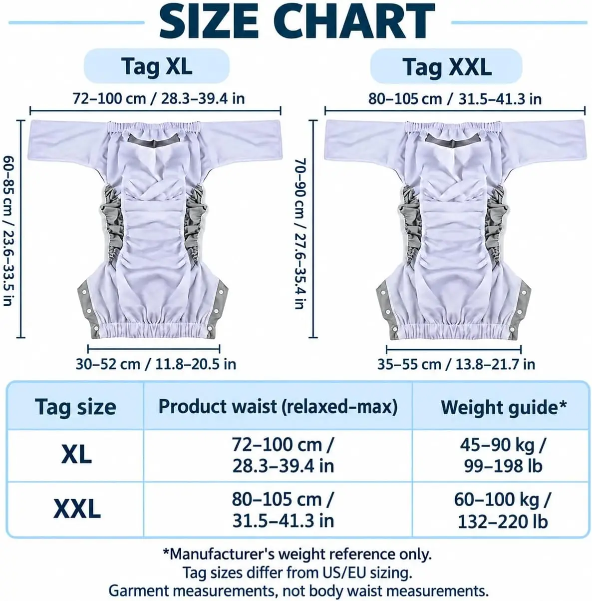 Reusable Adult Cloth Diaper with Inserts
