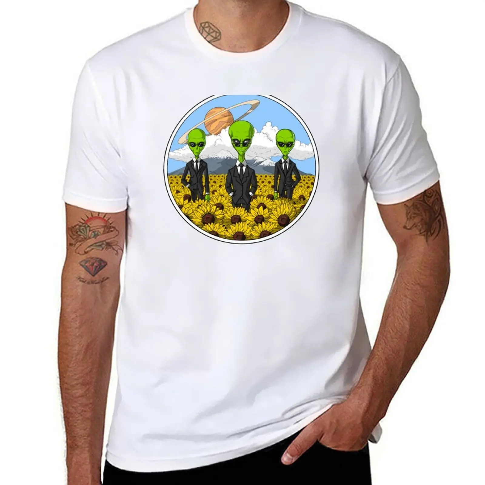 

Sunflower Aliens T-Shirt t shirt custom print t shirts for man slim fit T-Shirt