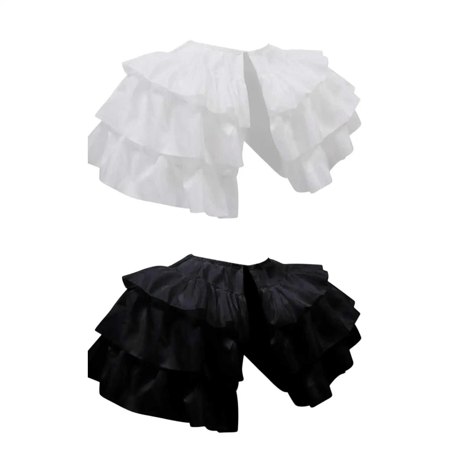 Double Side Crinoline for Women Underskirt Multilayer Bustle Cage Hoop Pannier for Bridal Dress Masquerade Banquet Cosplay Party