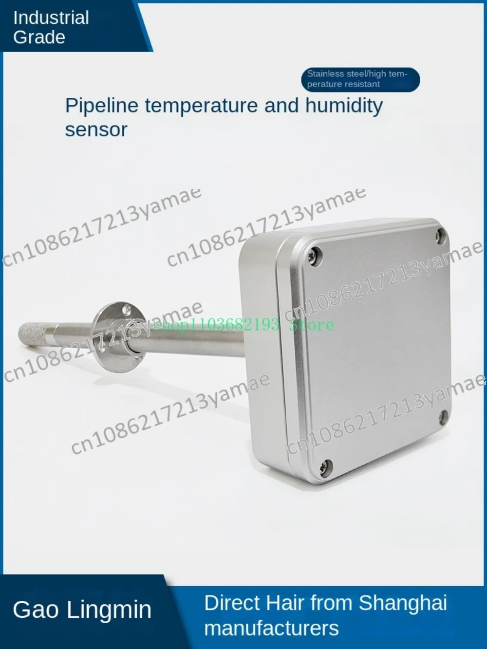 4-20mA Voltage Heating Pipe Stainless Steel RS485 Industrial Grade Temperature and Humidity Sensor Transmitter