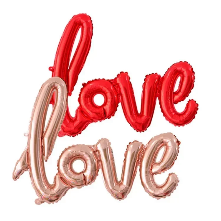 1pc Small Love Letter Foil Balloon Anniversary Wedding Valentines Birthday Party Decoration Champagne Photo Props