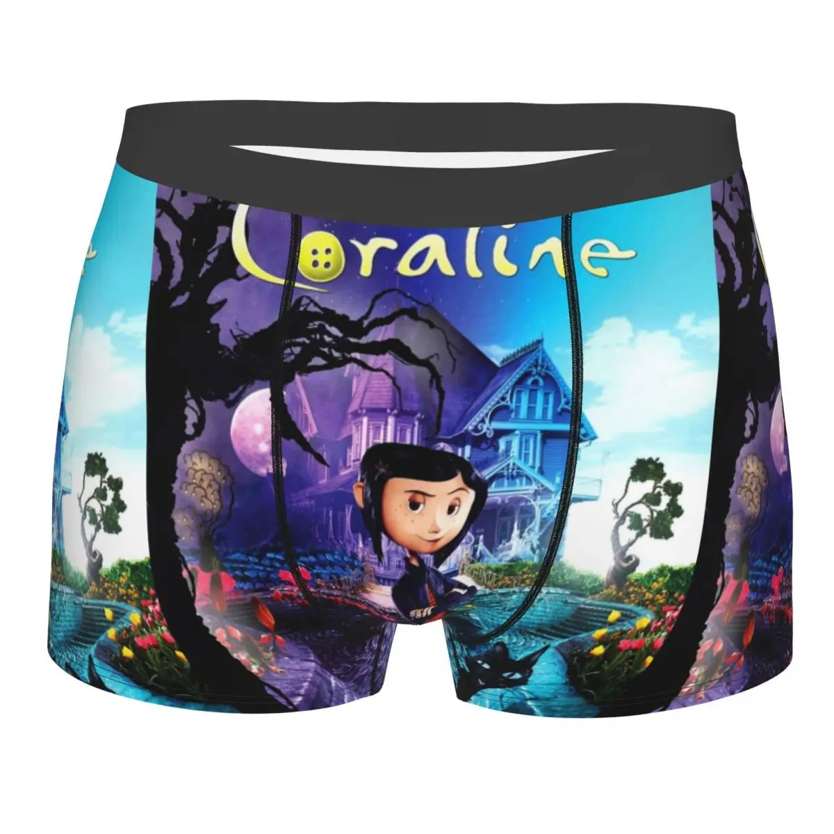 

Custom Halloween Horror Movie Coraline Underwear Men Stretch Boxer Briefs