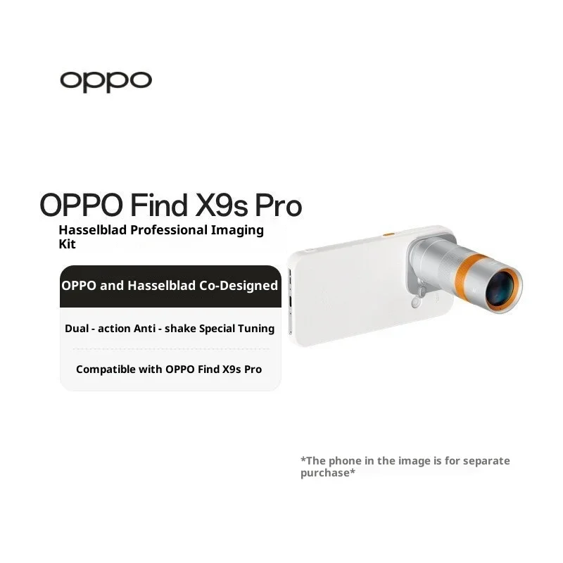 Hasselblad Photography Kit 253mm Teleconverter for Oppo Find X9s Pro (4K 60 fps HDR Telephoto Recording) Camera Pro Accessories