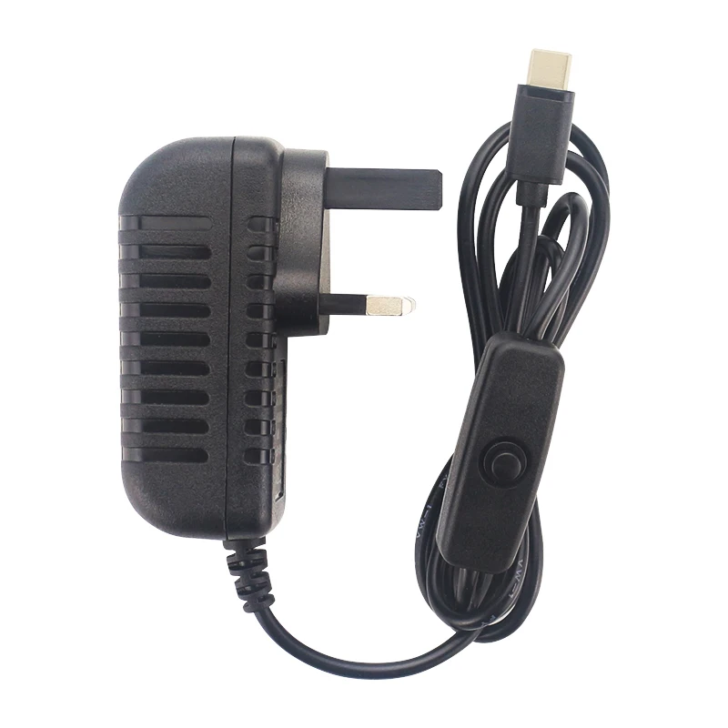 5V 3A Power Supply with ON/OFF Switch EU US UK Plug Charger USB Type-C Power Adapter for Raspberry Pi 4 Orange Pi Zero 3 / 3B view 5