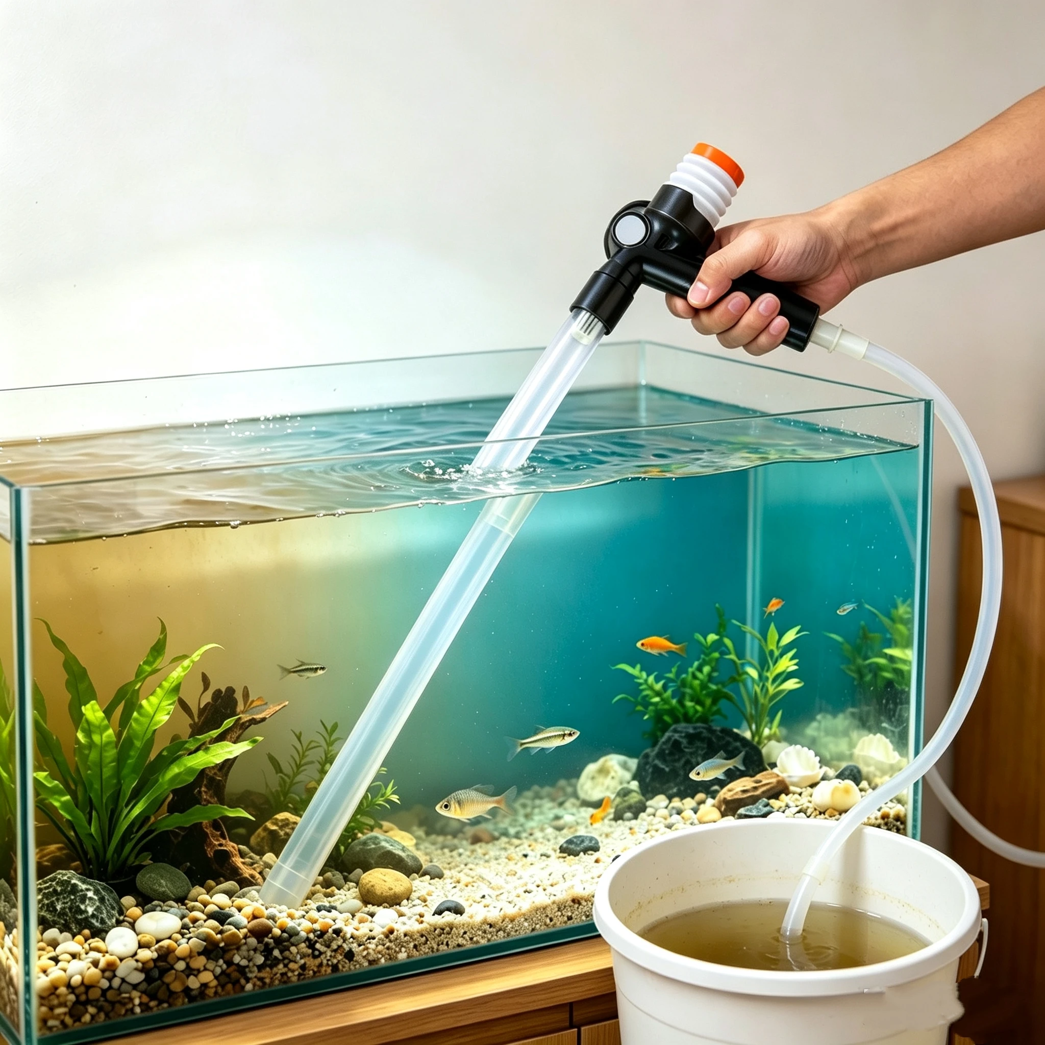 Aquarium Marine Sand - Manual Water Changer Fish Tank Cleaning