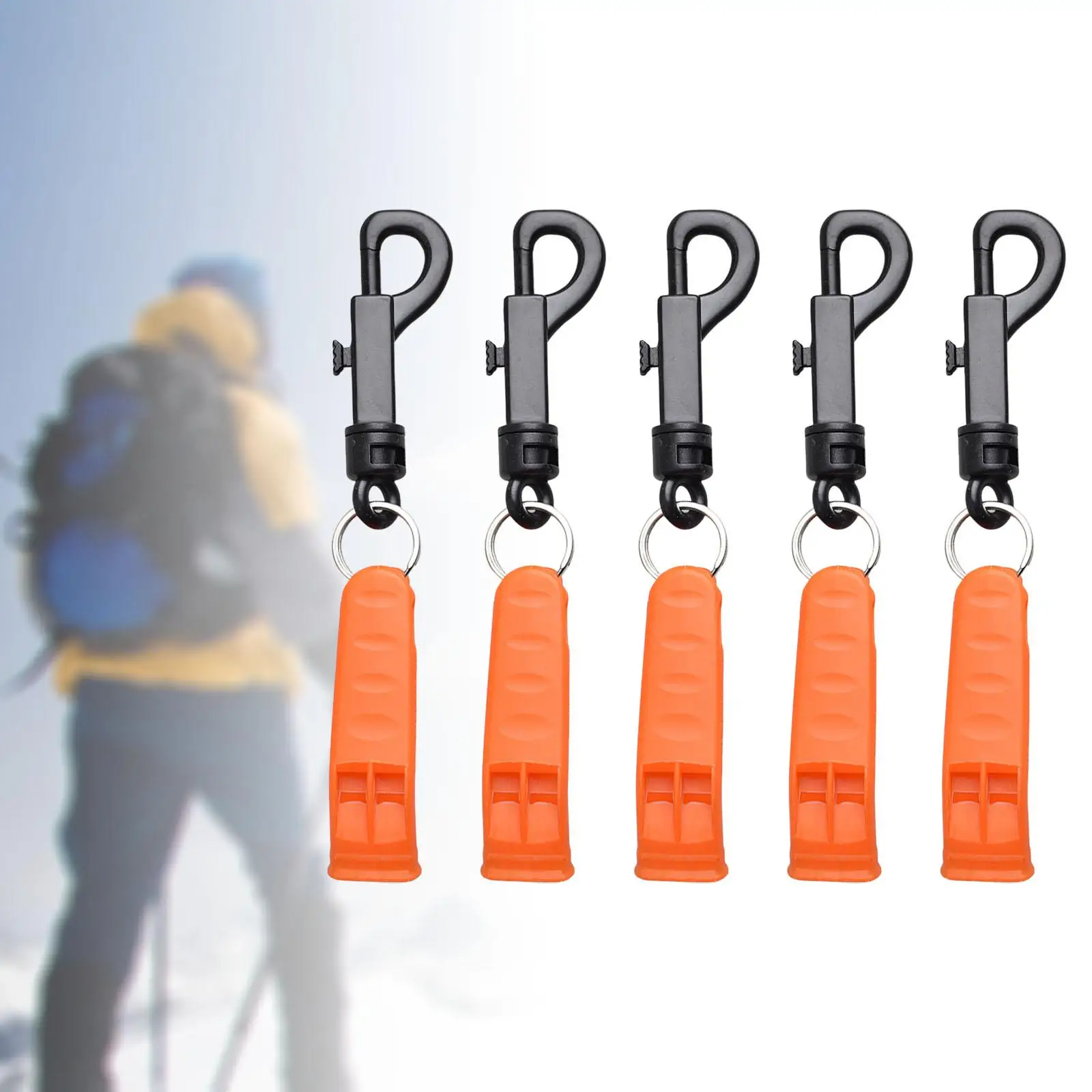 

5Pcs Emergency Whistle Survival Whistle Plastic for Sailing Boating Camping