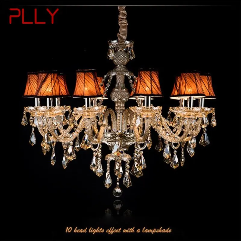 

PLLY American Style Chandelier Lamp LED Pendant Candle Hanging Light Luxury Fixtures for Home Decor Villa Hall