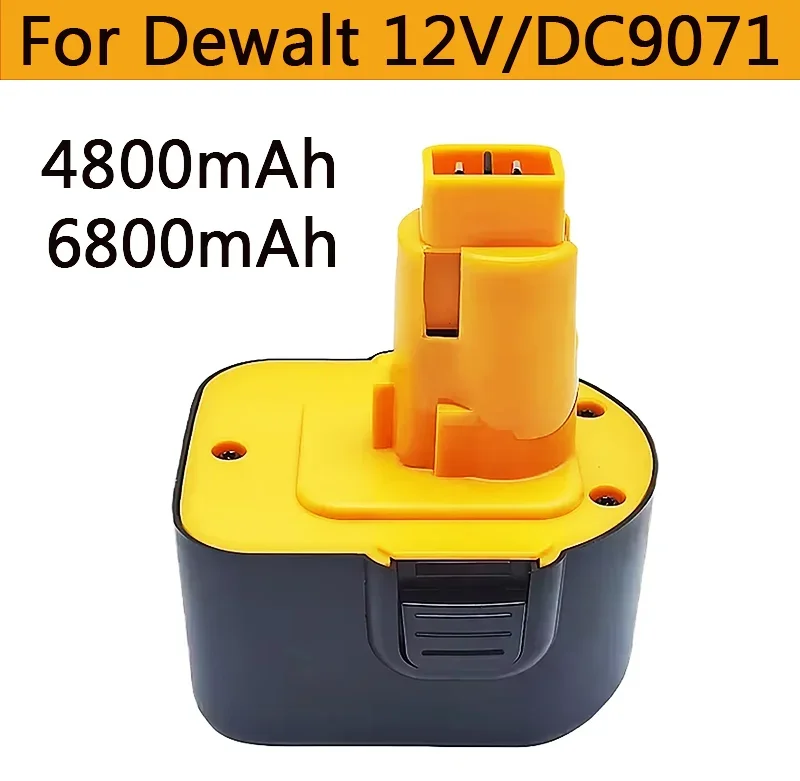 12V 6800mAh Ni-MH Rechargeable Battery DE9061 DE9062 DW9061 DW9062 DE9036 DW911 DW921 DW9614 DW05 Replacing the Battery