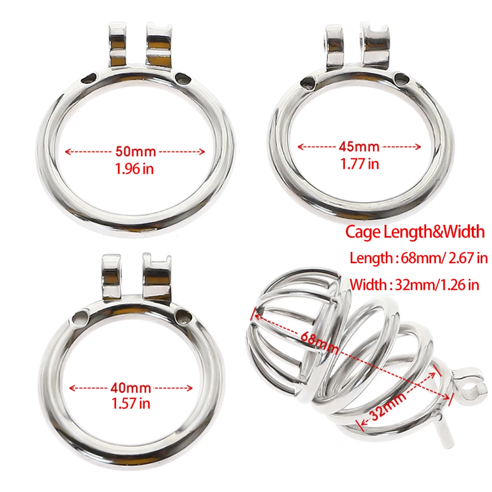 Small Penis Lock Male Stainless Steel Cock Cage Chastity Device Penis Lock Erotic Bondage Husband Loyalty Big Metal Cock Cage