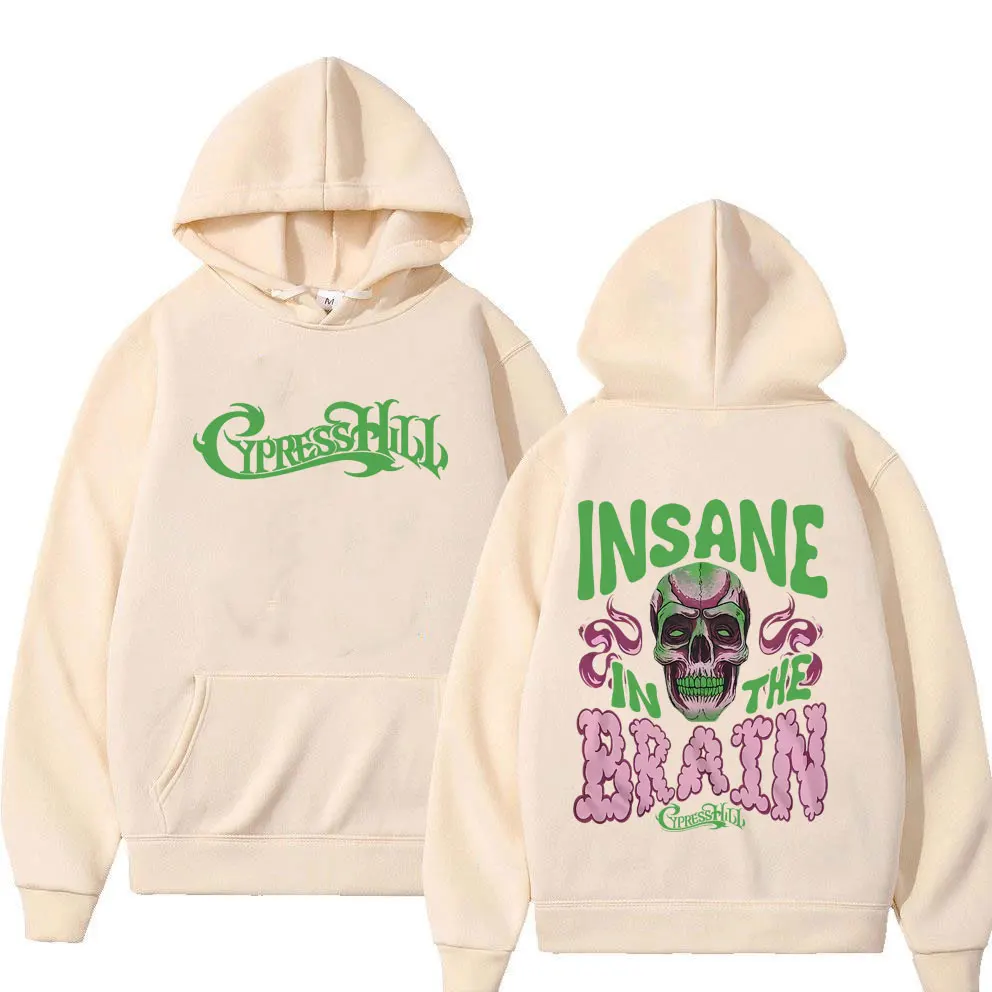 Rapper Cypress Hill Black Sunday Insane in The Brain Hoodie Skeleton Print Tracksuit Men Women Fashion Hip Hop Pullover Hoodies
