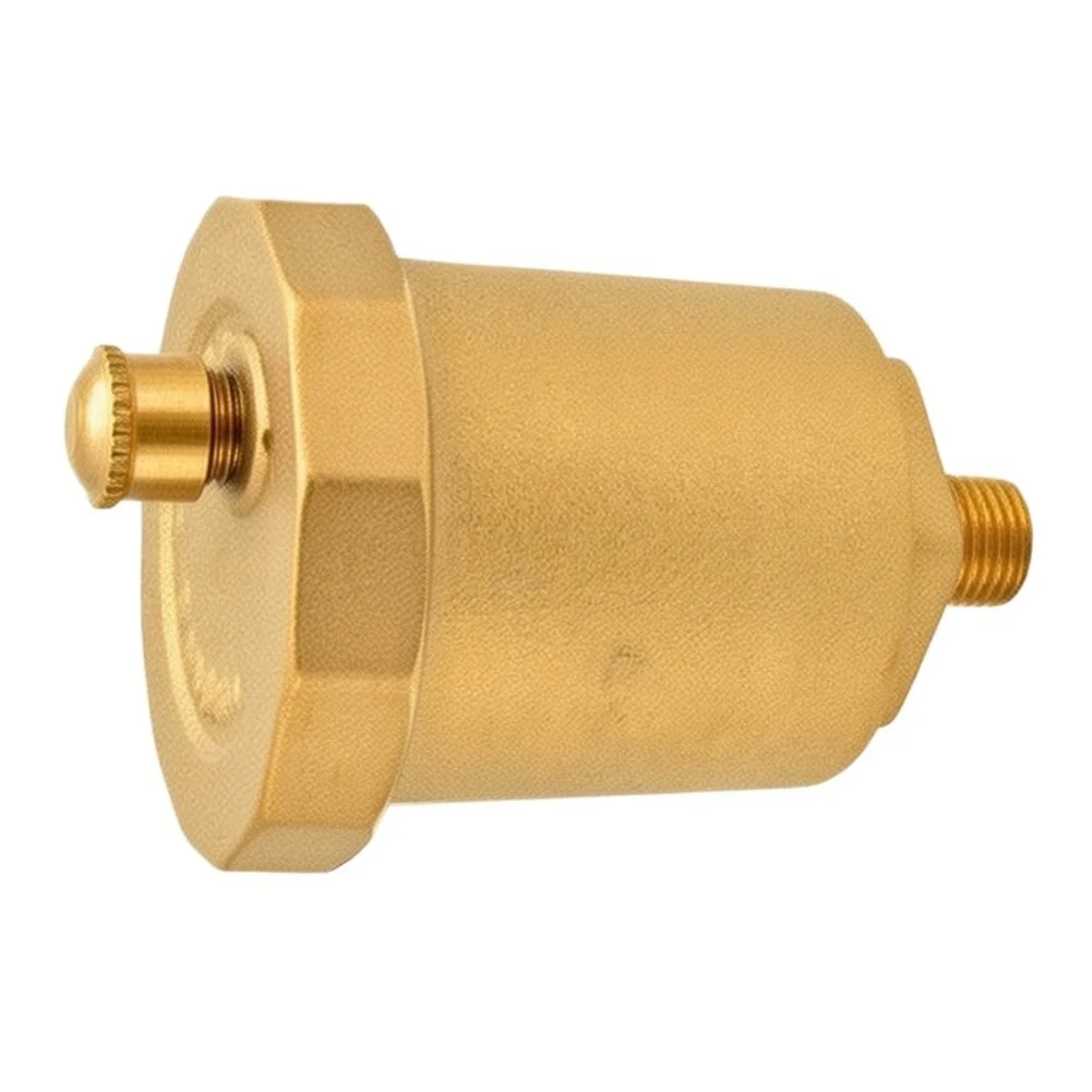 Brass Air Release Valve for Central Heating and Cooling Systems 5x5x7cm Optimized Flow Path for Fast Air Removal