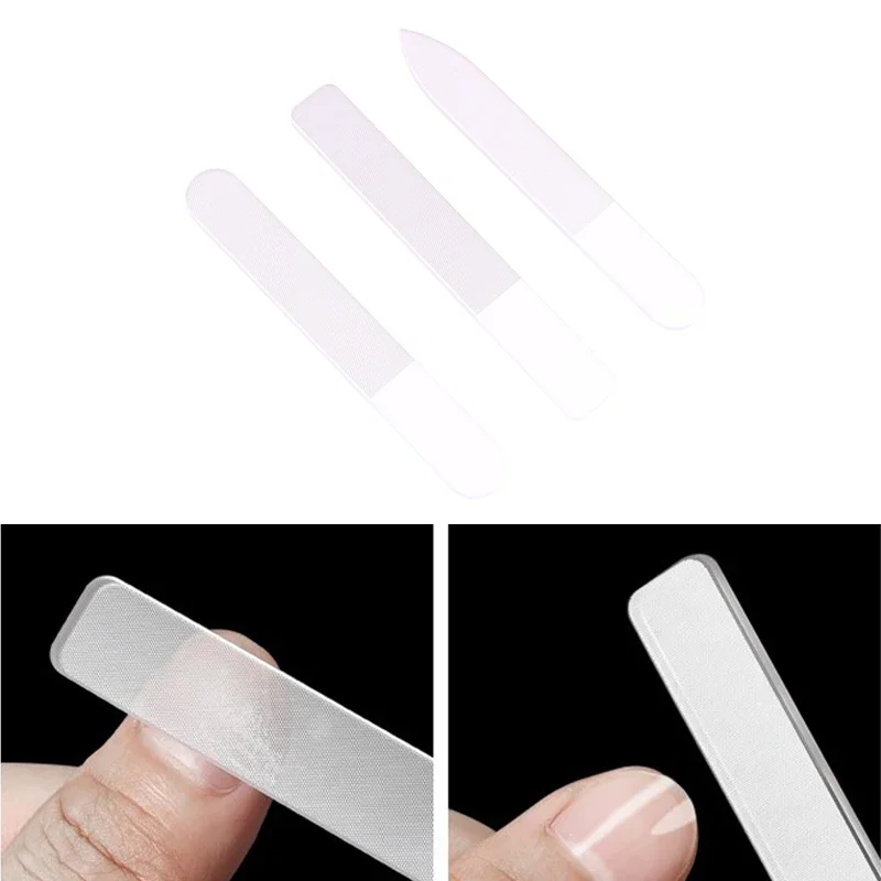 1/2Pcs Nano Glass Nail File Buffing Natural Nail Files Crystal Nail Shiner Buffer Polisher Clear Art Manicure