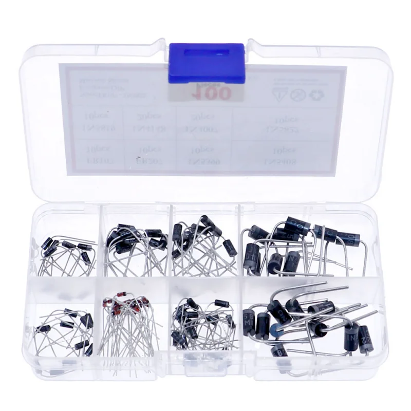 100Pcs DIP Diodes Kit Rectifier Schottky Assorted kit 1N4007-FR207
