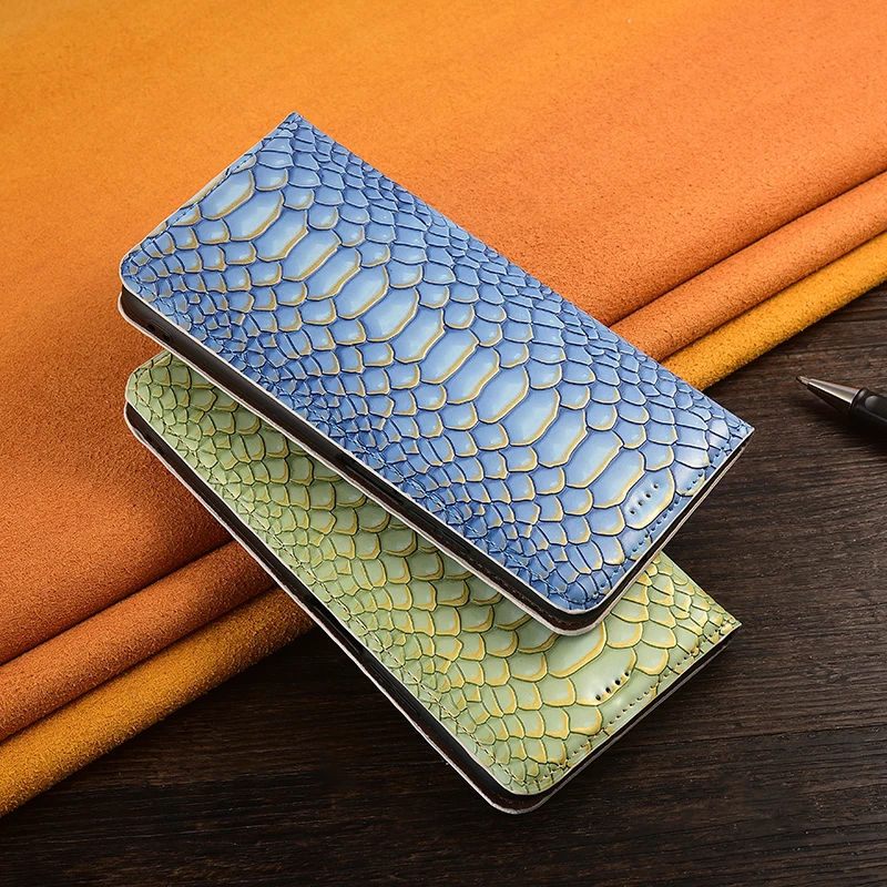 Роскошный кожаный чехол для телефона из питона для Oukitel WP19 WP18 WP17 WP16 W15 WP13 WP12 WP10 WP8 WP7 WP6 Pro, магнитные откидные чехлы