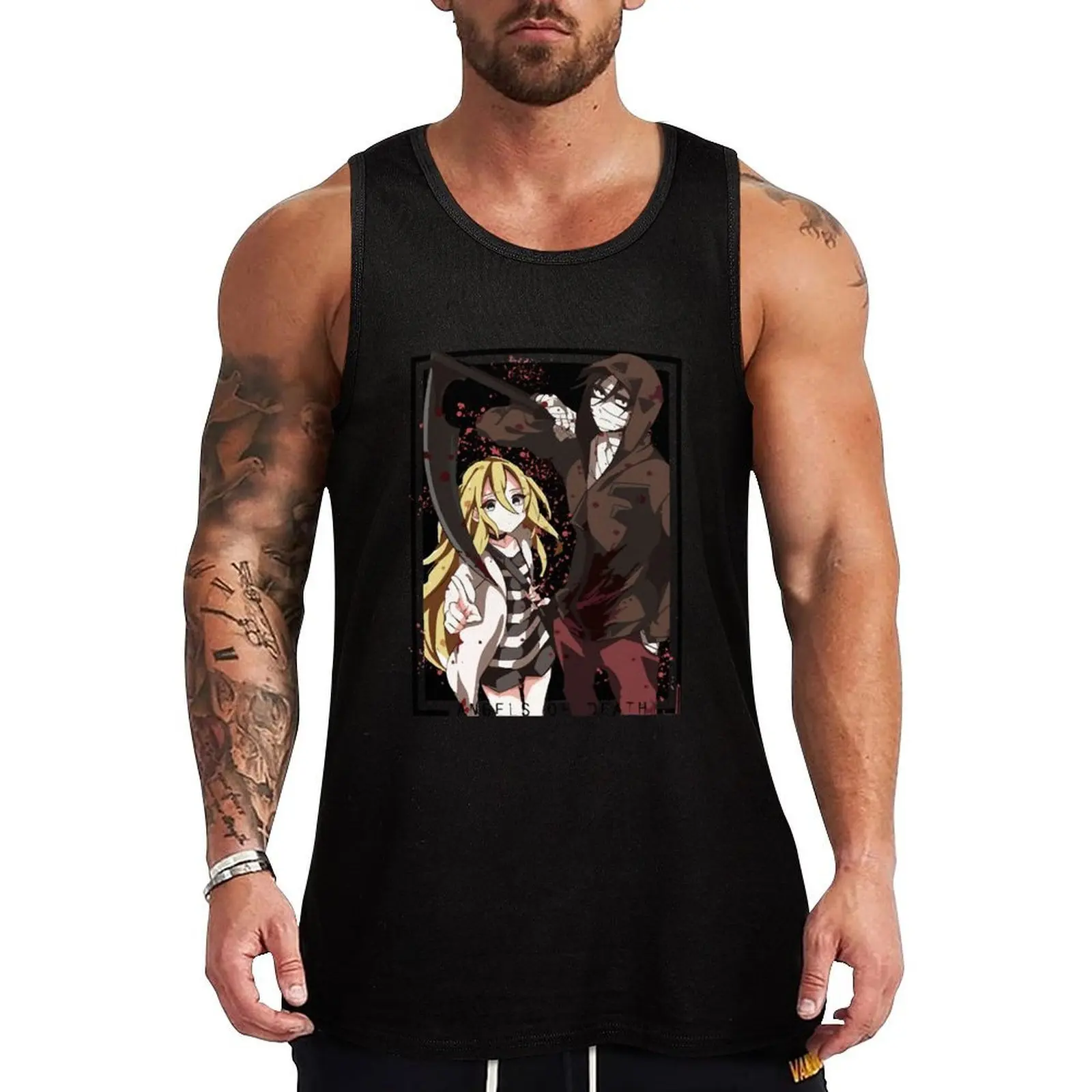 Angels of death Classic Tank Top Workout Athletic Tank Top Breathable Sleeveless Wear
