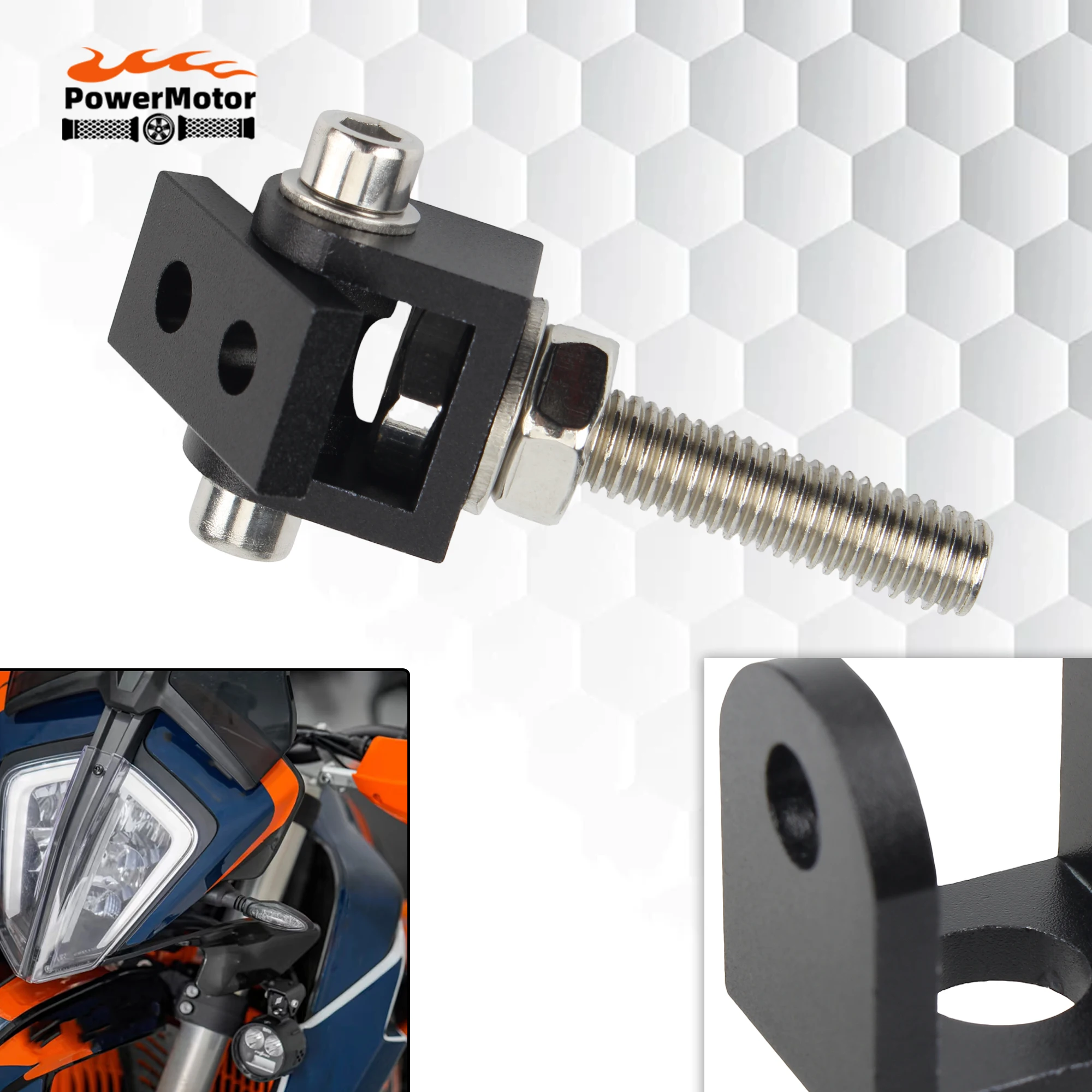 

For KTM Honda Yamaha 1PC Motorcycle LED Headlight Expansion Mounting Bracket Lamp Holder Clamp Motorbike Universal Accessories