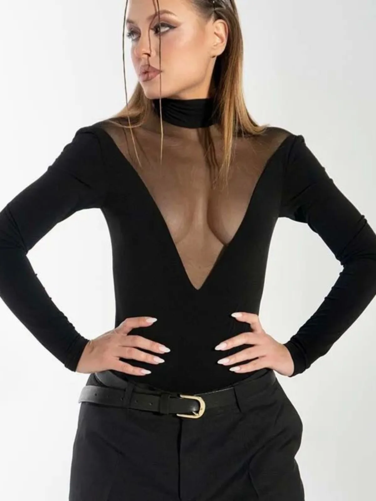 

Сексуальный комбинезон-пэчворк для женщин, уличный стиль, средняя талия, прямые брюки, расклешенный крой, цельный костюм