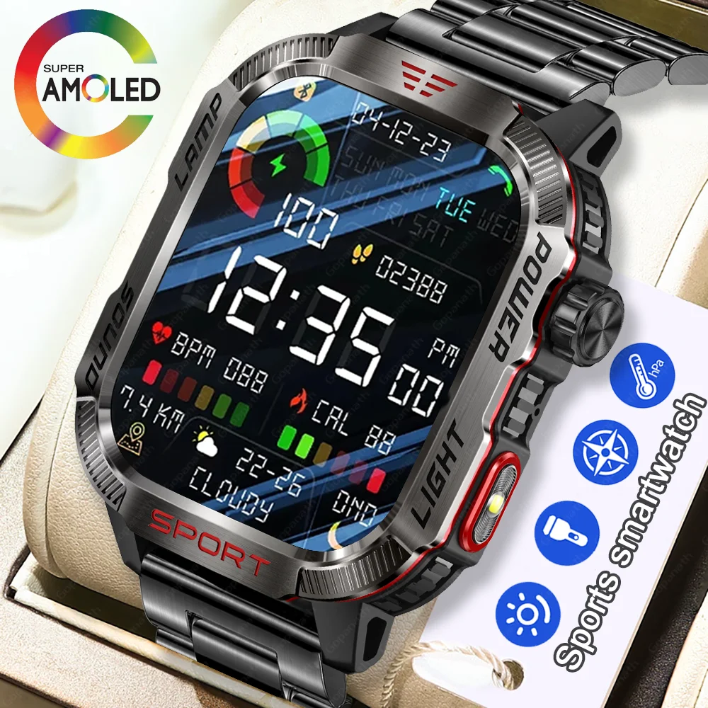 2024 Outdoor Military IP68 Waterproof Smart Watch Men 600mAh Battery Heart Rate Sports Fitness Watches Bluetooth Call Smartwatch