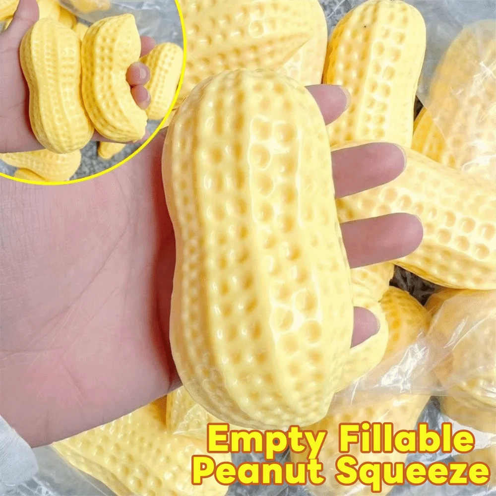 Creative Empty Fillable Simulated Peanut Squeeze Slow Rebound Soft Decompression Stress Relief Sensory Adults