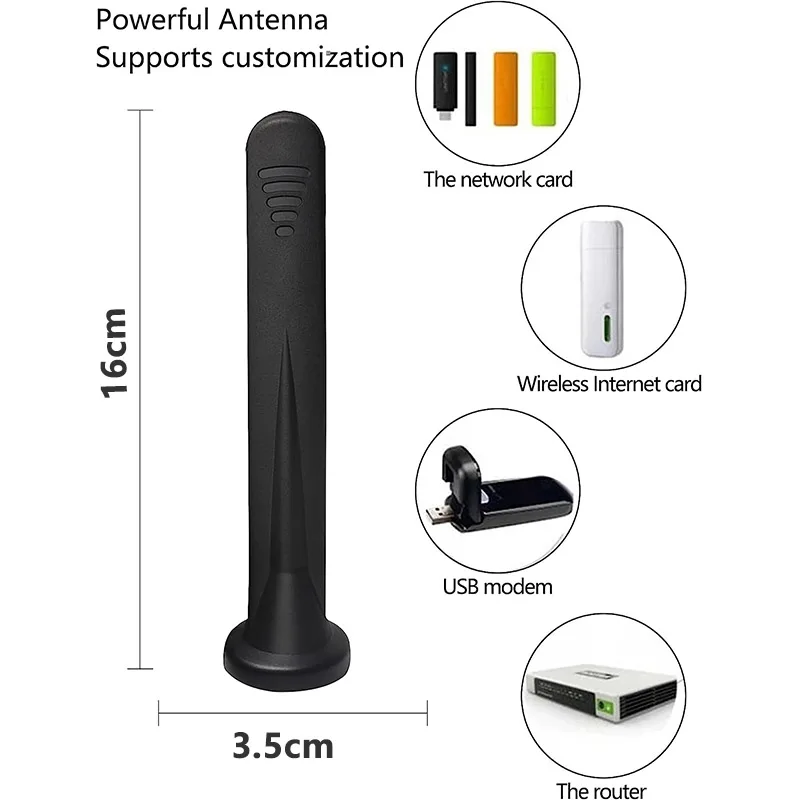 2PCS 600-6000MHz 5G LTE 3G GSM 4G Antenna Outdoor High Gain 15DBi Waterproof Magnetic Sucker Antenna for Router SMA RPSMA TS9