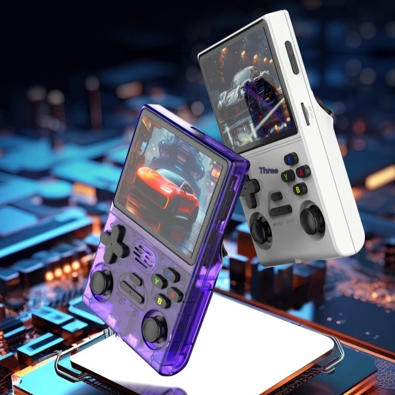 وحدة تحكم ألعاب M37 Pro محمولة باليد ريترو وحدة تحكم ألعاب محمولة ريترو نظام لينكس 3.5 بوصة IPS HD مدمج 64 جيجابايت 20000 لعبة كلاسيكية