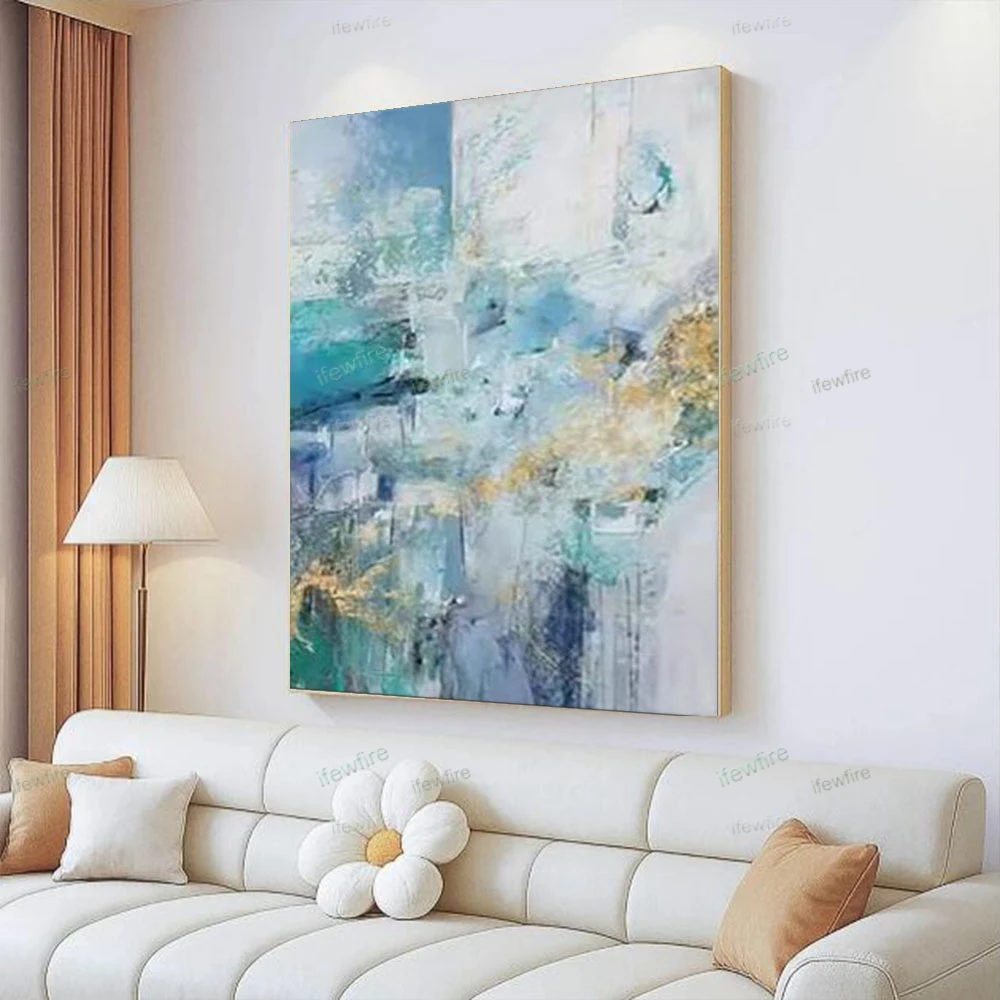 

Handmade abstract golden simple beautiful canvas oil painting wall art picture for living room corridor modern home decoration