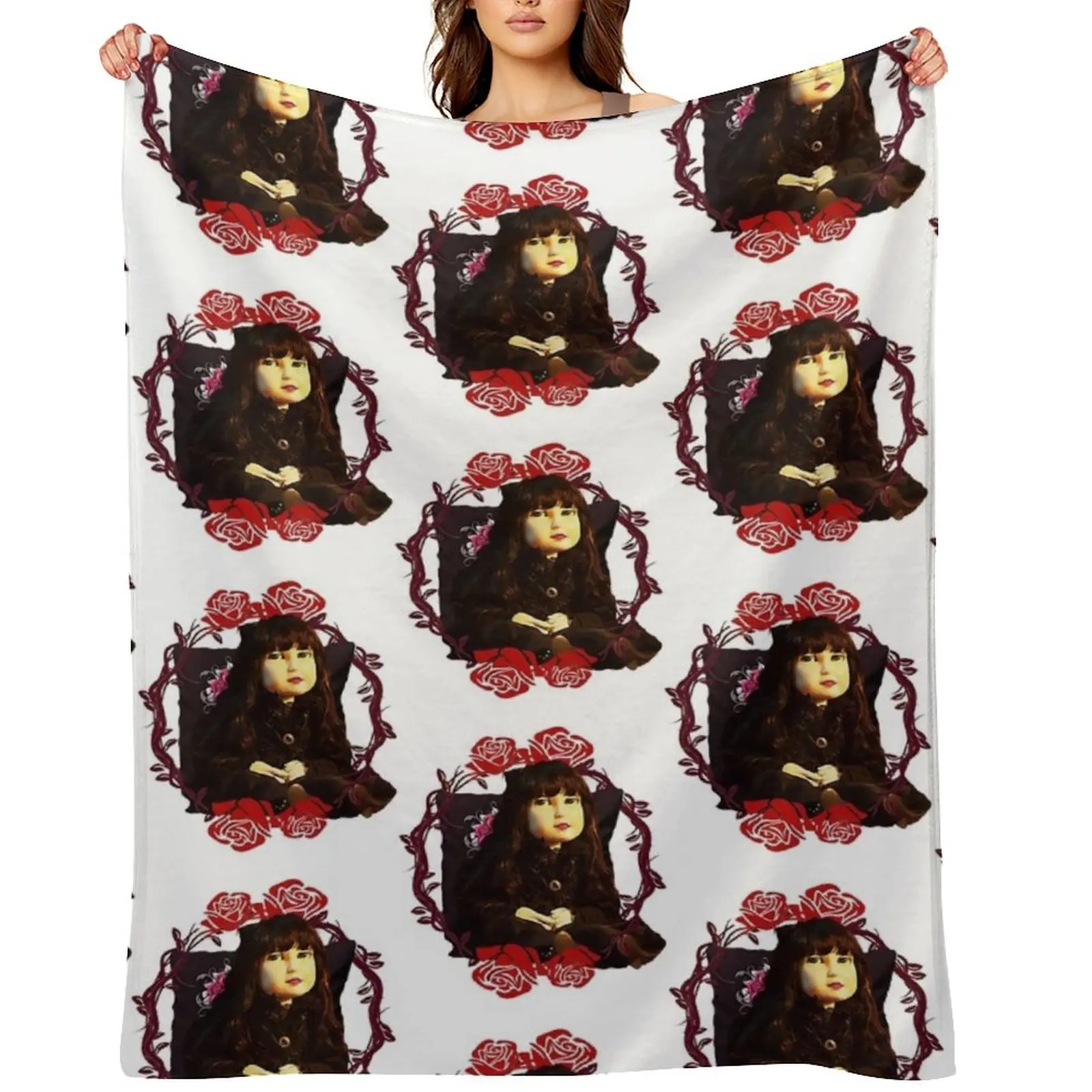 

Nadja rose Throw Blanket Travel Bed funny gift for sofa Blankets