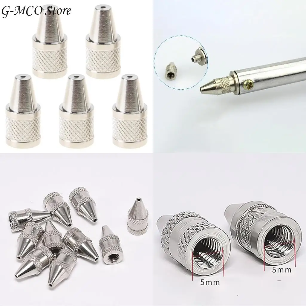 68ue 5pcs 1.6mm/1.2mm لحام لحام الحديد فوهة شفط للفراغ الكهربائي