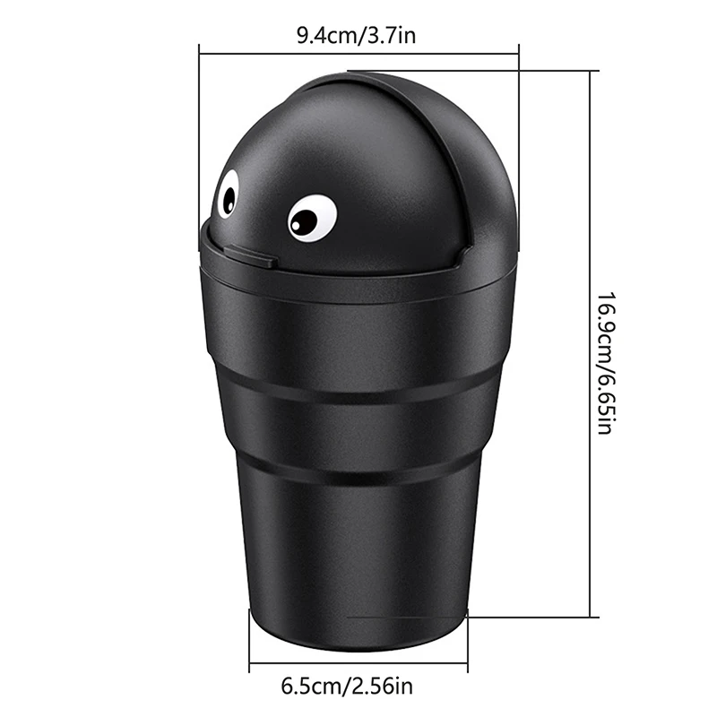 

New Universal Car Trash Can Auto Organizer Storage Box With Swing Lid Cute Mini Automotive Leakproof Vehicle Trash Bin For Car