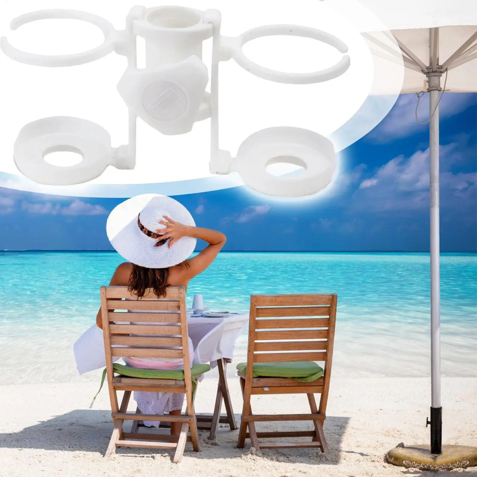Umbrella Drink Holder Garden Umbrella Pole Cup Holder Leakproof Water Bottle Stand For Beach Parasol Outdoor Relaxation Swimming