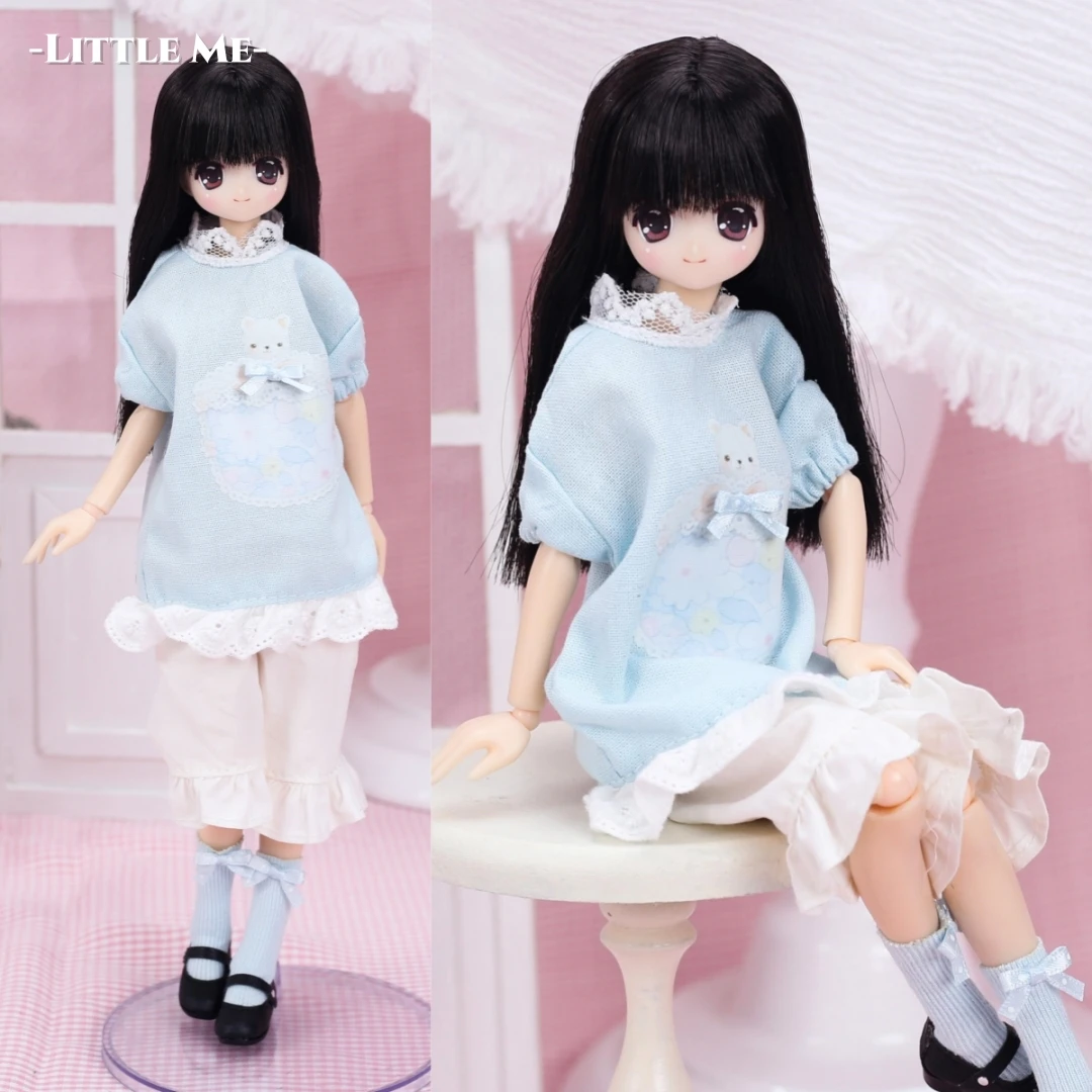 For Azone M Blythe Original Design Lolita Blue Dress Set For 1/6 BJD OB22 OB24 Mix Angel Mitian4 Dress up Doll Outfit Clothes