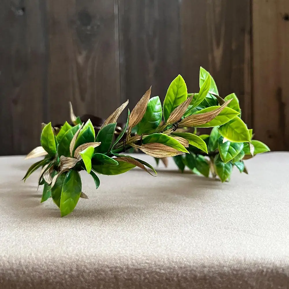 

1PCS Cosplay Green Woodland Laurel Crown Roman Leaf Headpiece Godess Unisex Circlet Elven Party Headband Crown Costume Headband