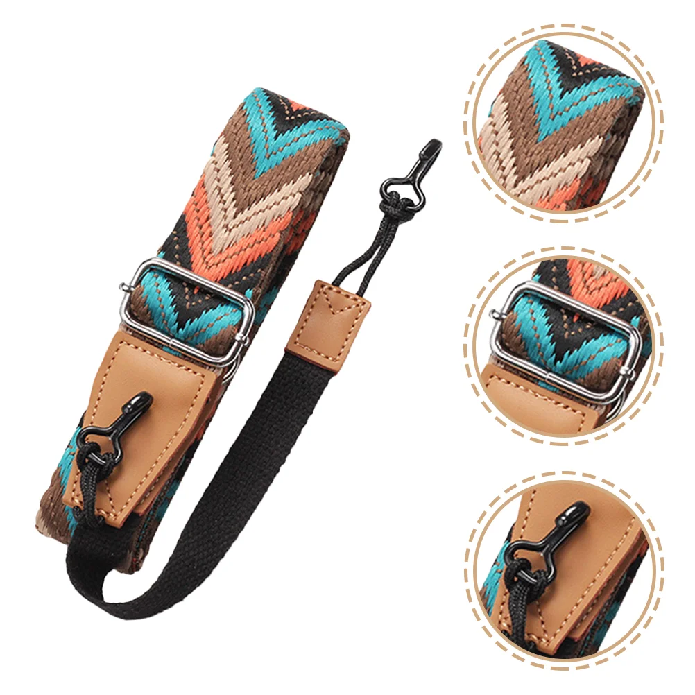 Ukulele Shoulder Strap Multi-color Belt No Drill Adjustable Guitar Straps Instrument Accessories Skin Jacquard Woven