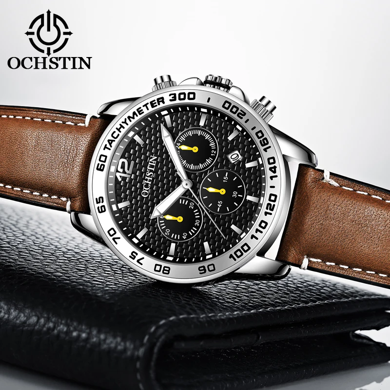 OCHSTIN Innovative Nylon Series 2024 Simple Fashion Men's Quartz Watch Multifunction Quartz Movement Watch