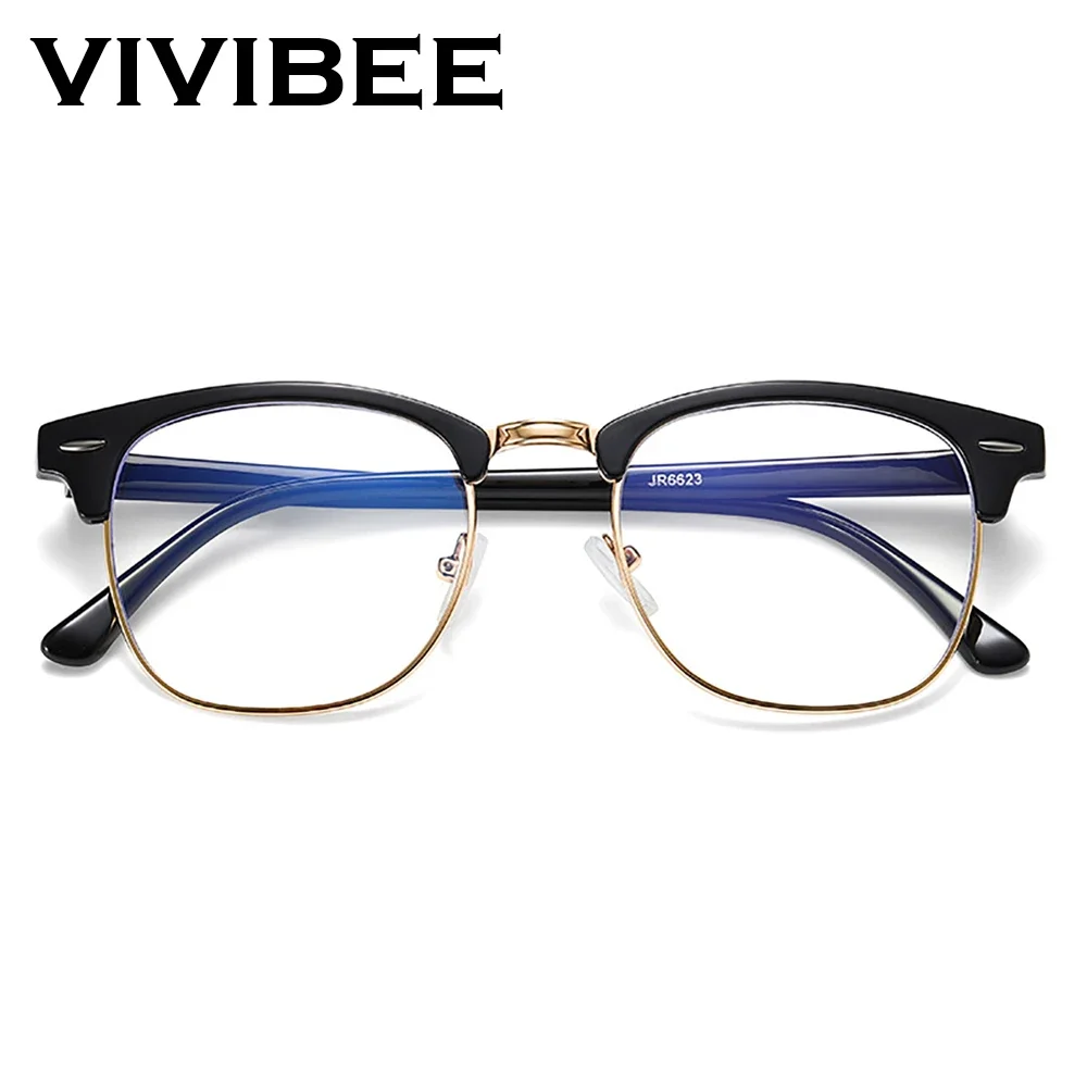 

Vintage Anti Blue Light Blocking Glasses Men Square Ray Filter Women Gaming Eyeglasses Black Frames Computer Eyewear