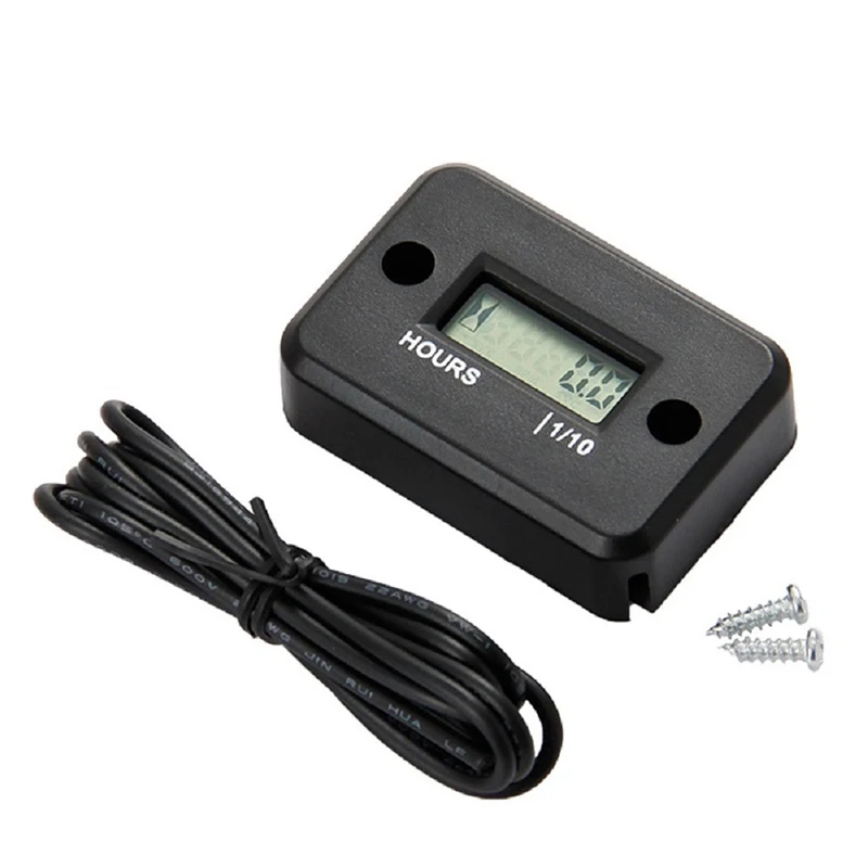 Motorcycle Hour Meter Waterproof Timer LCD Engine Gauge Counter FOR Dirt Motocross ATV Engine Instrument Marine Snowmobile