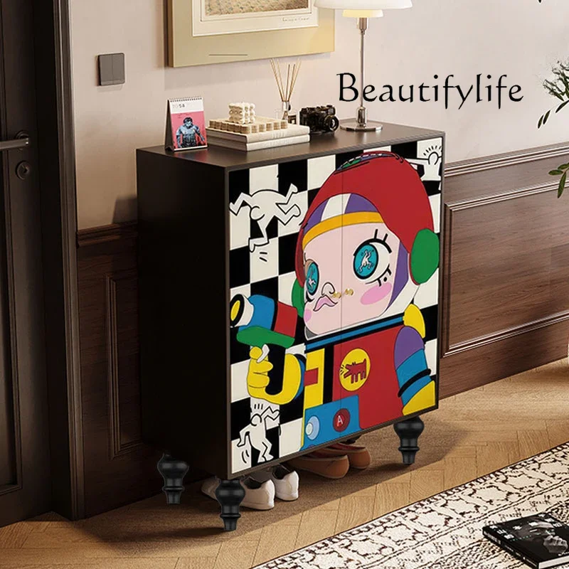 

FG10Solid wood shoe cabinet household home decoration porch cabinet entrance corridor storage