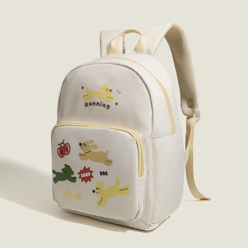 Mini mochila de couro PU para mulheres, estampa de cão multifuncional, bolsa de escola pequena para senhoras, novo design, 2024