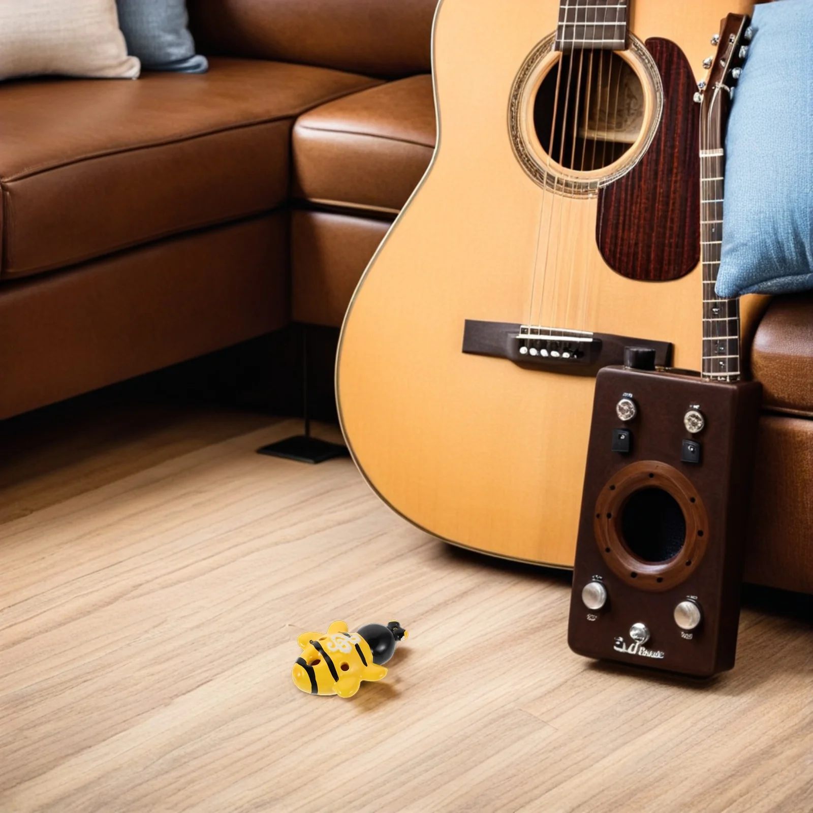 

Ceramic 6 Holes Bee Shape Alto C Ocarina Yellow for Children Beginners Portable Musical Instrument Six Hole Ocarina