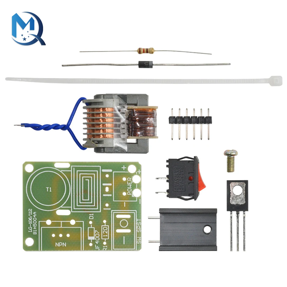 DC 3.7V 15KV wysokiej częstotliwości wysokiego napięcia łuku zapłonu falownik agregatu Boost Step-Up 18650 DIY Kit U transformator rdzeniowy Suite