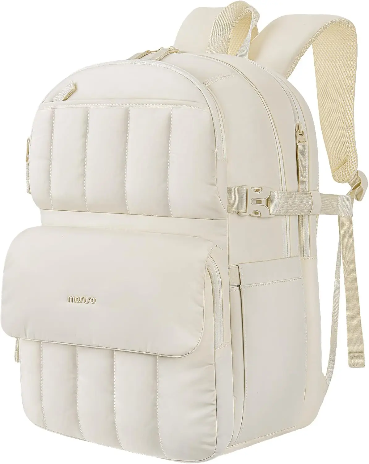 MOSISO Puffy Laptop Backpack for Women 15.6 inch Lightweight Travel Backpack Personal Item Bag for Commute Weekender