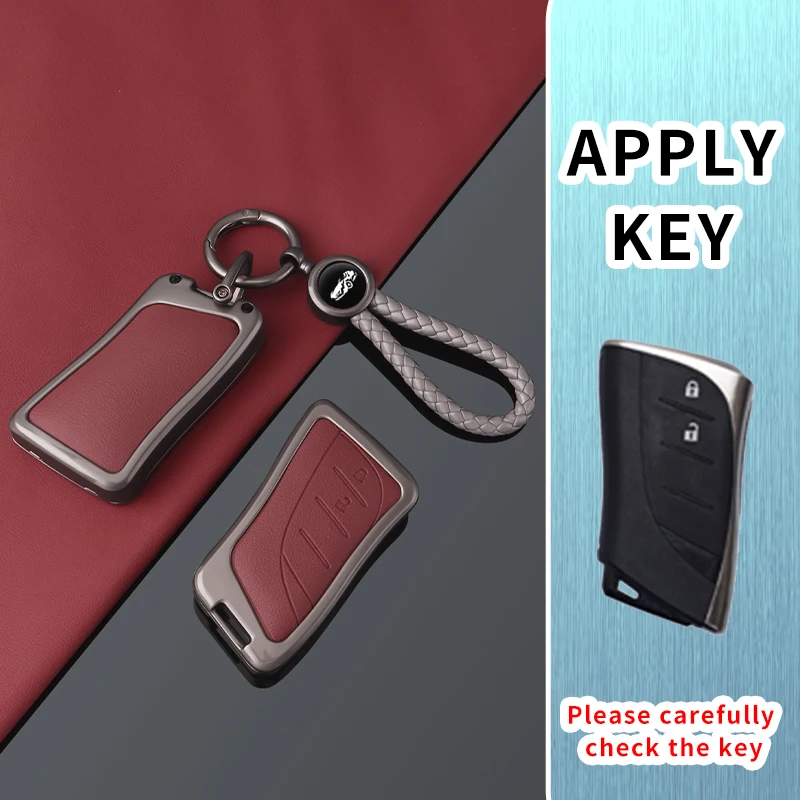 For Lexus 2024 2023 ES250 ES300h ES350 GX550 LC500 LC500h LS500 LS500h LX600 NX250 NX350 Metal Leather Key Case funda llave