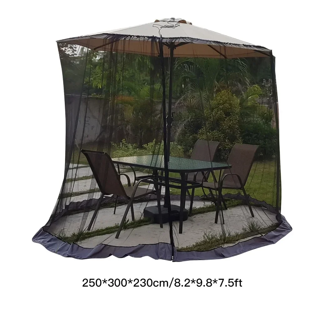 Outdoor umbrella anti-mosquito net Gazebo anti-mosquito straight pole umbrella tent - A2 banana bent arm umbrella type