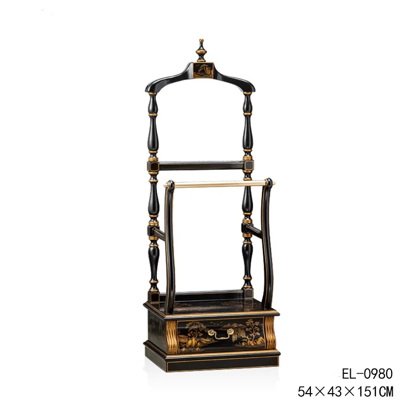 French court style painted flower metal hanger cloakroom or storage room home decoration