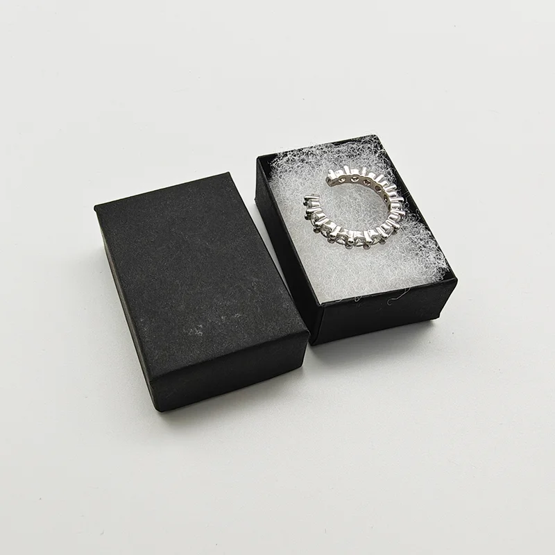

#10 Black 100pcs Eco-Friendly Cotton Filled Boxes Earrings Packing (Outer size:5.1x3.4x1.8CM, Inside size:4.72x3.12x1.55CM)