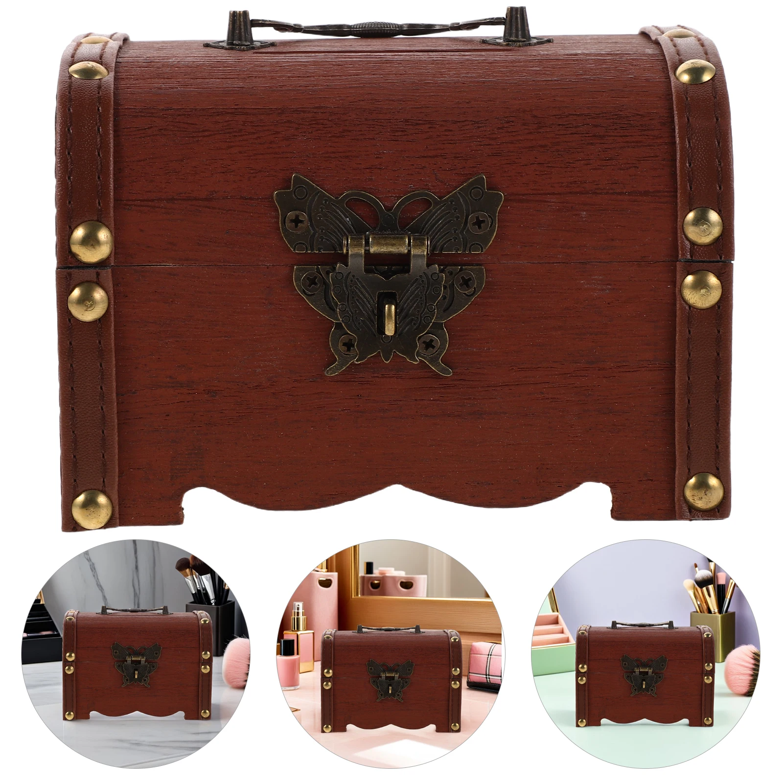 

Wooden Money Bank: Handcrafted Lockable Piggy Bank Vintage Treasure Chest Coin Holder For Adults Wedding Gift Decorative