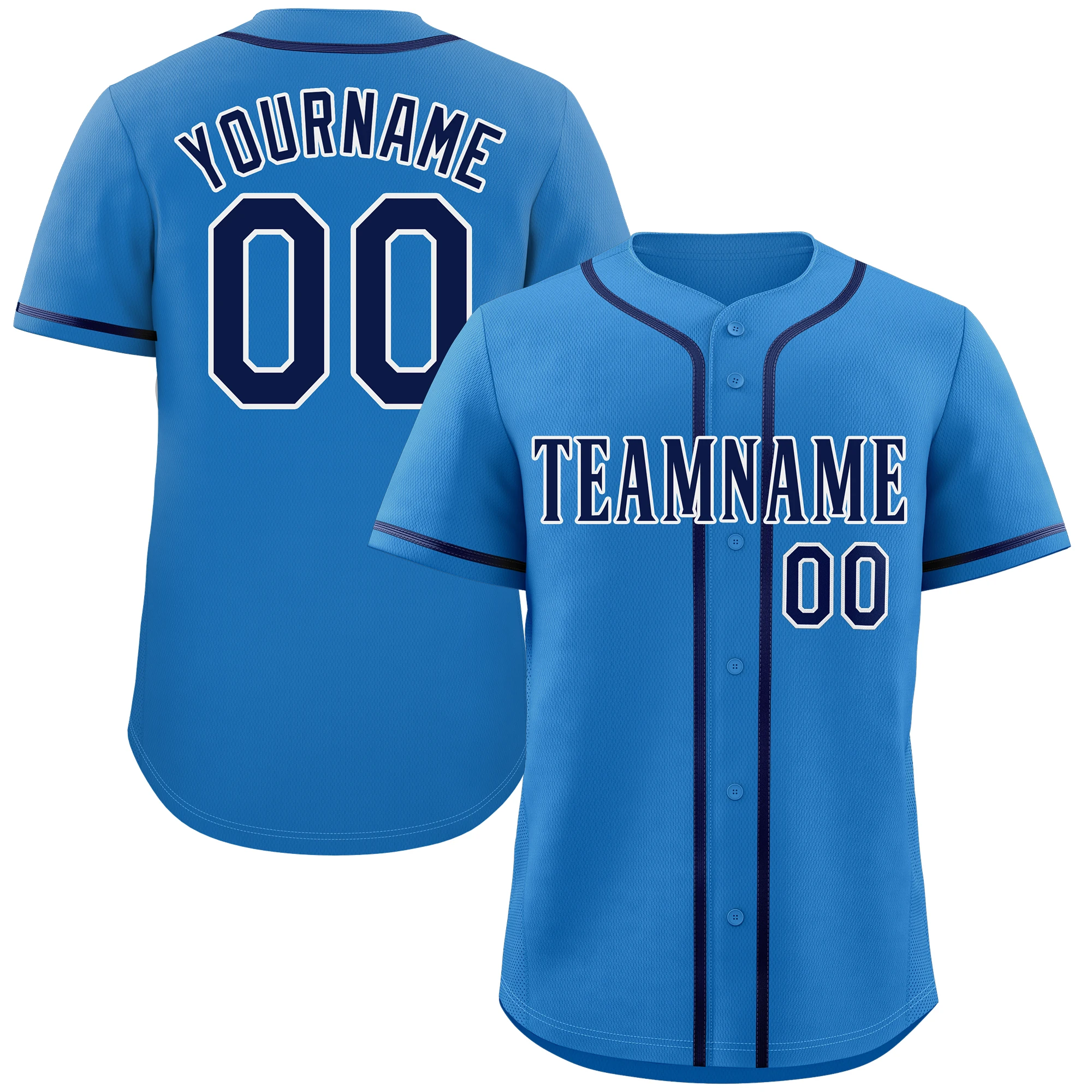 Custom Personalzied Classic Style Baseball Jersey Printed Team Name Number Top Quality Performance Short Sleeve Shirt