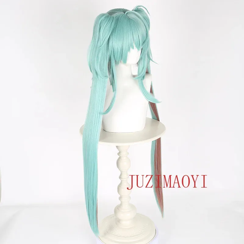 Anime Miku Rascal Cosplay Wig Miku x Rascal 2023 Long Ponytails Heat Resistant Synthetic Hair Halloween Party Wigs + Wig Cap